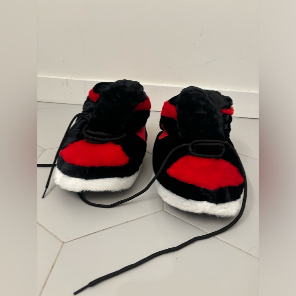 High 'OG' Red and Black Sneaker Slippers